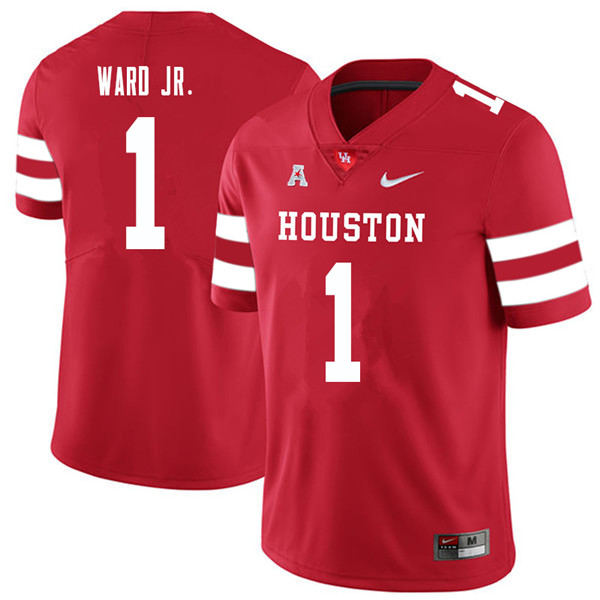 2018 Men #1 Greg Ward Jr. Houston Cougars College Football Jerseys Sale-Red - Click Image to Close